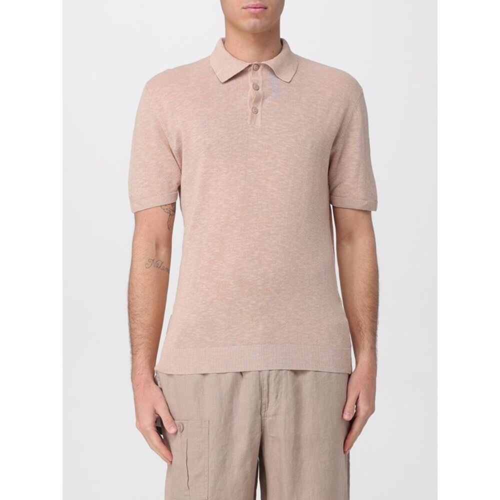 Blauer Men Blauer Linen And Cotton Polo Shirt
